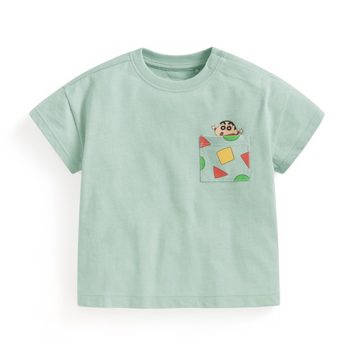 蠟筆小新竹節棉口袋印花T恤-Baby