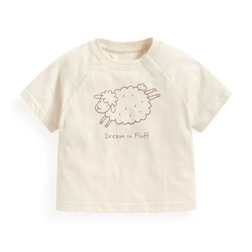 竹節棉寬鬆動物印花T恤-Baby