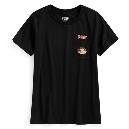 PEKO & POKO口袋電繡T恤-08-女