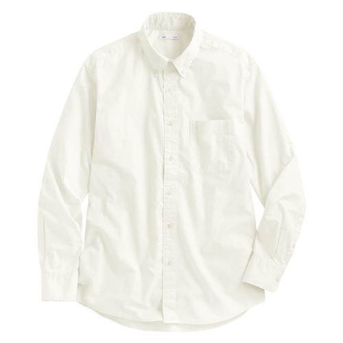 柔棉長袖襯衫-男