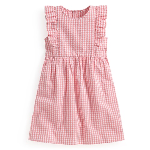 荷葉格紋洋裝-童