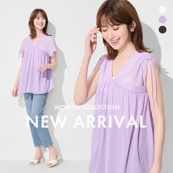 【本季新品】棉質抽繩造型上衣
