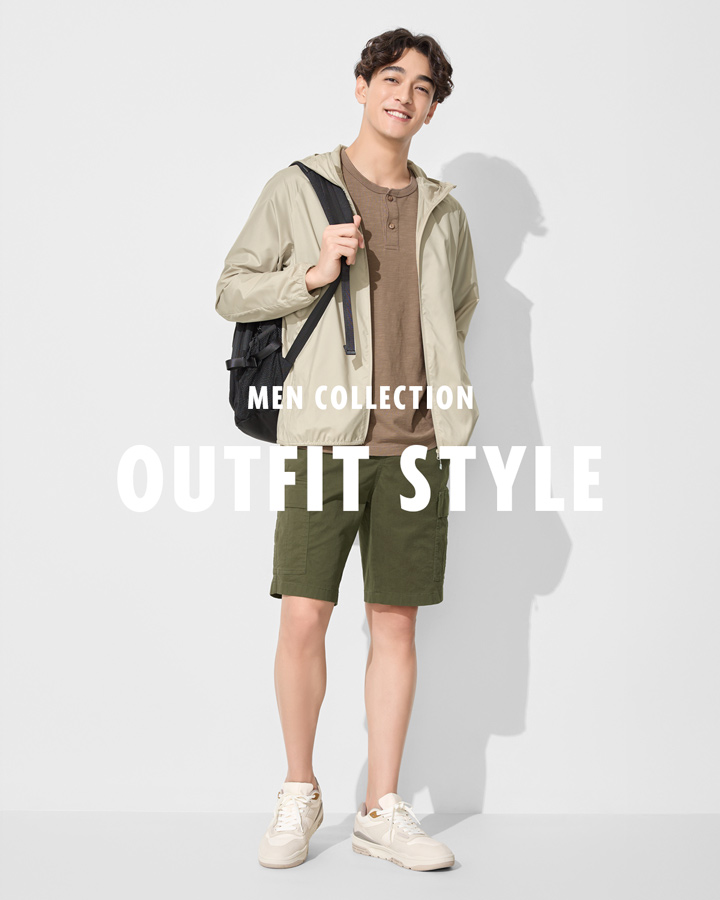 抗UV輕型風衣 X 竹節棉亨利領T恤