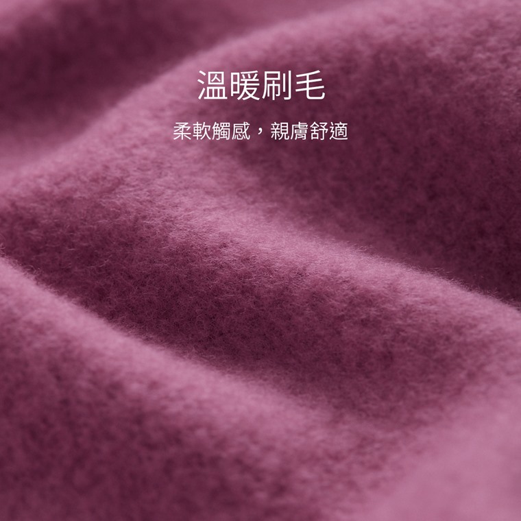 文字刷毛寬版印花連帽衫-04-女