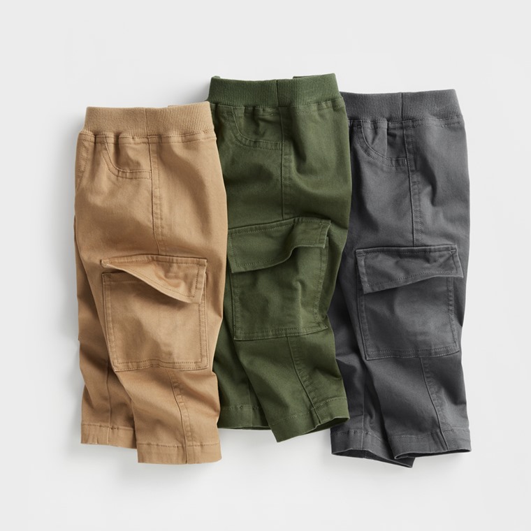 羅紋貼袋長褲-Baby