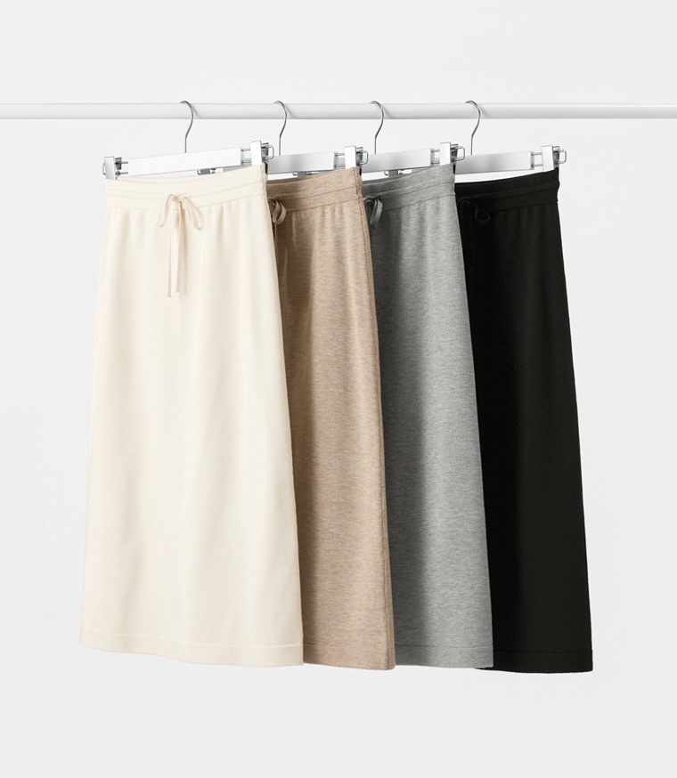 柔軟針織長裙-女