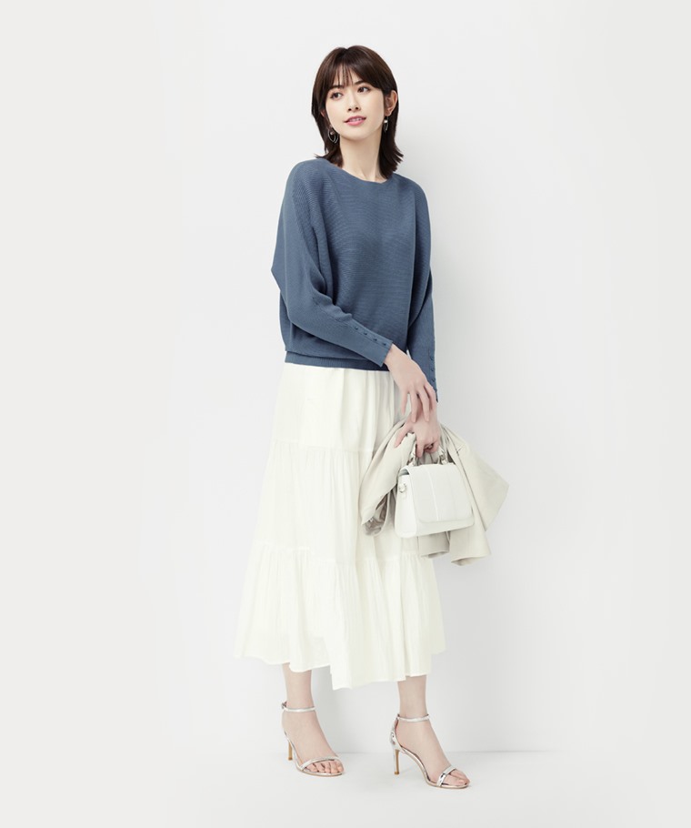 粗針寬版連袖毛衣-女