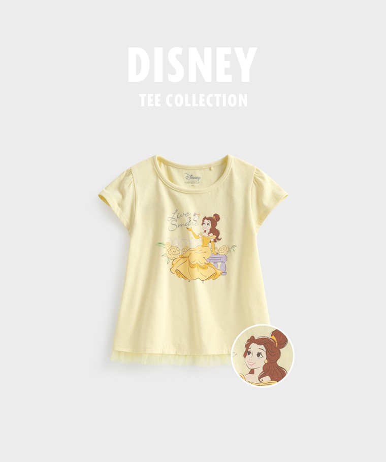 聯名系列T恤-KIDS：童 · 迪士尼系列網紗拼接印花T恤-47