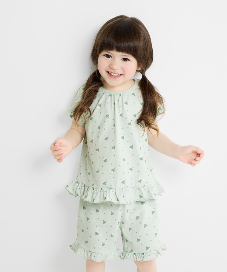 純棉雪糕印花荷葉造型家居套裝-童