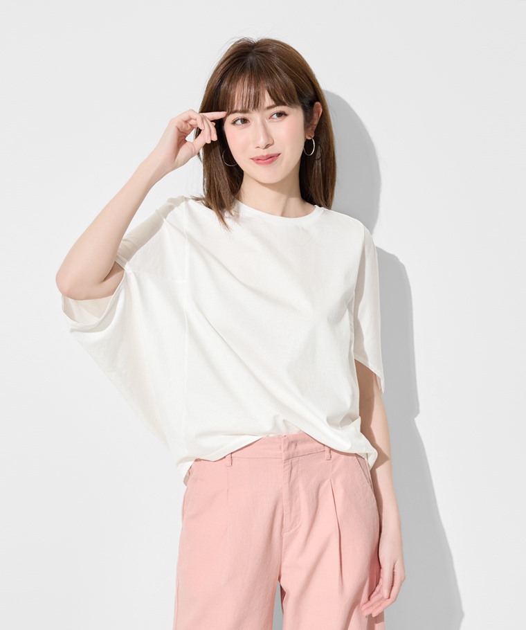 春夏女裝新品：女 · 絲光棉五分袖寬版上衣,女 · 棉麻寬褲