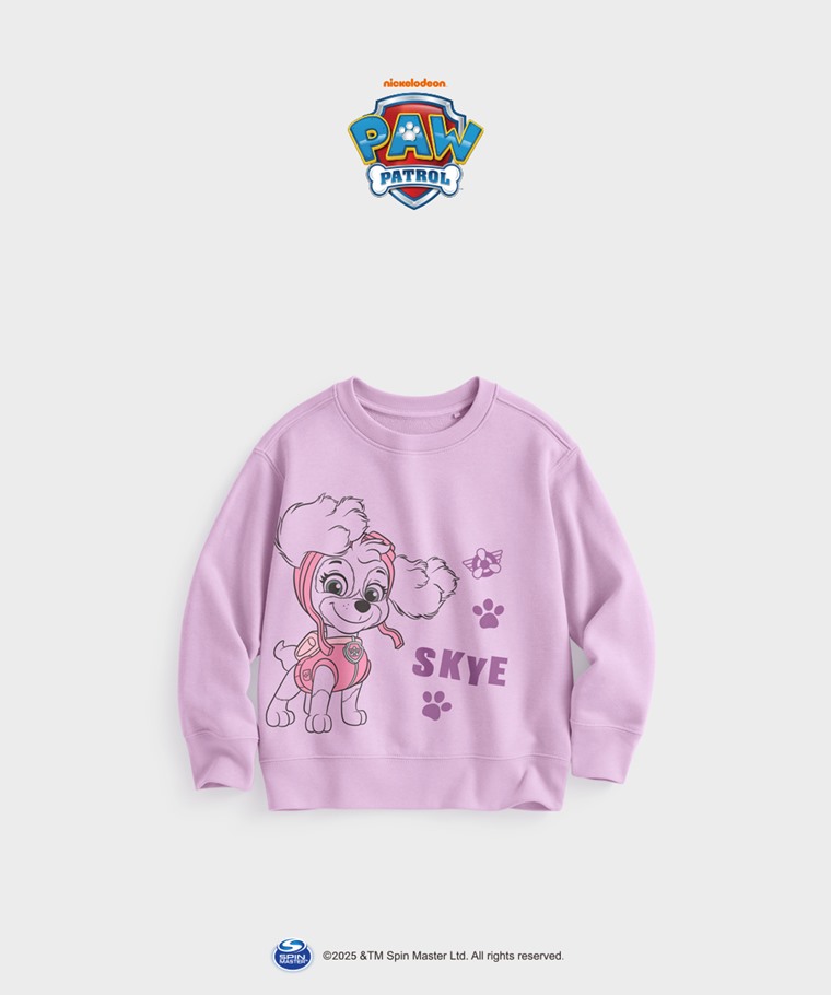 聯名系列T恤-KIDS：童 · 汪汪隊立大功毛圈印花圓領衫-02