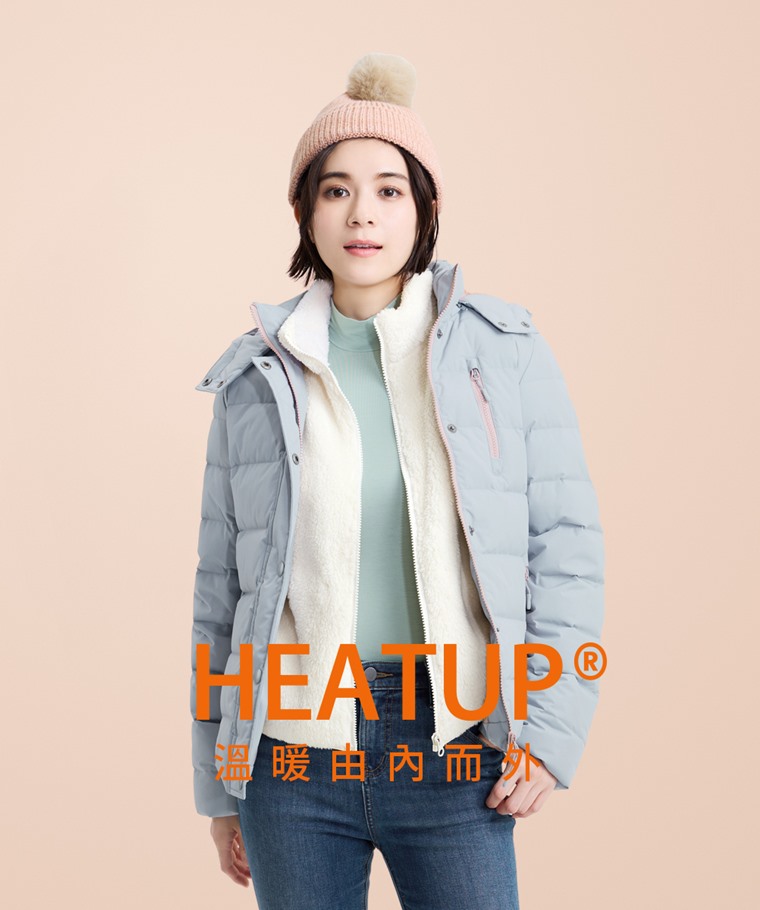 heatup立領長袖上衣-女