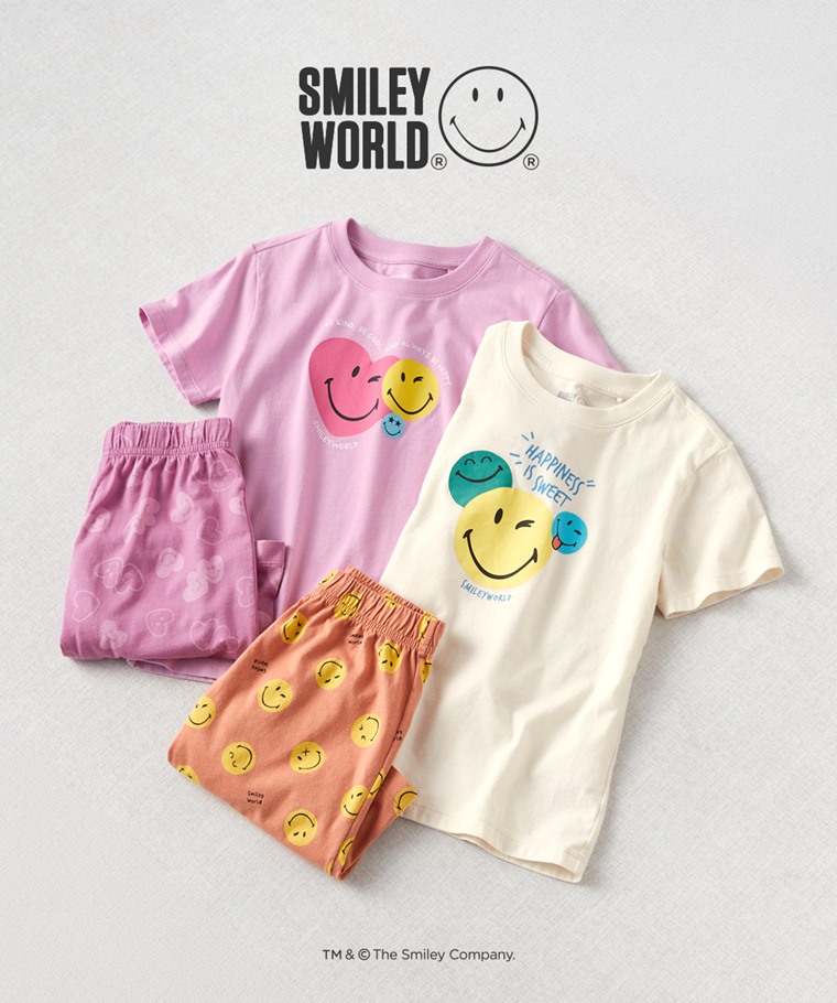 宅家舒適家居系列：童 · SmileyWorld®純棉家居套裝