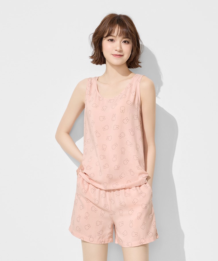 Miffy嫘縈印花背心家居套裝-女