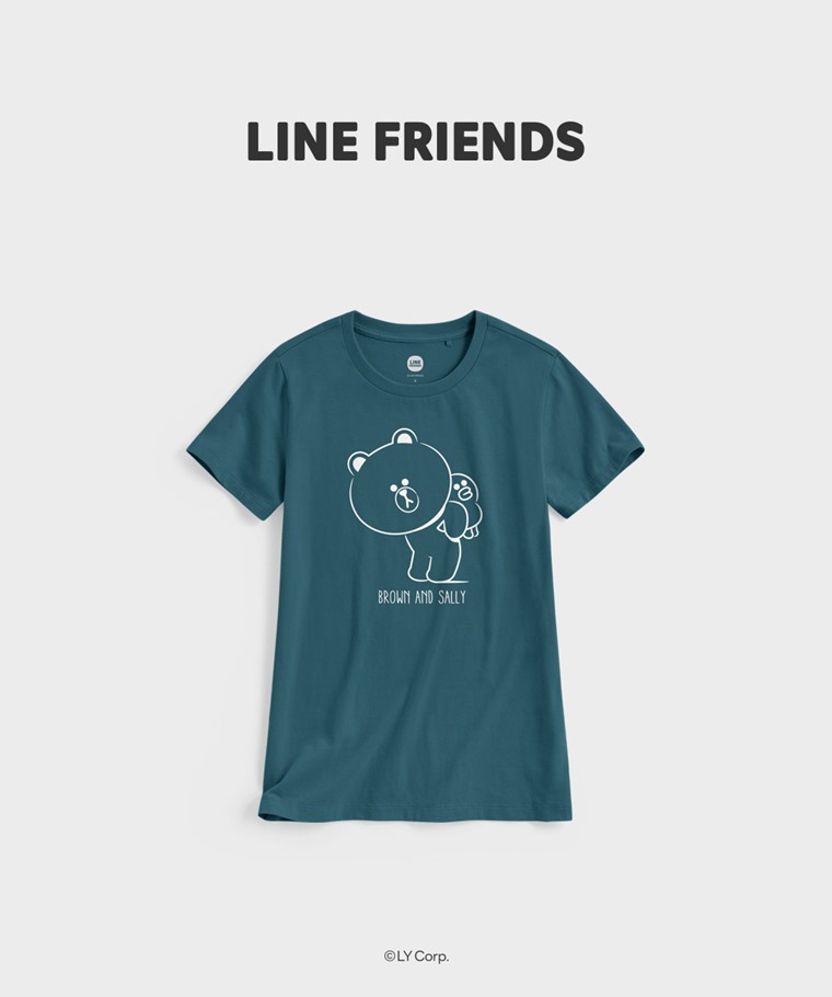 聯名系列T恤-WOMEN：女 · LINE FRIENDS印花T恤-01