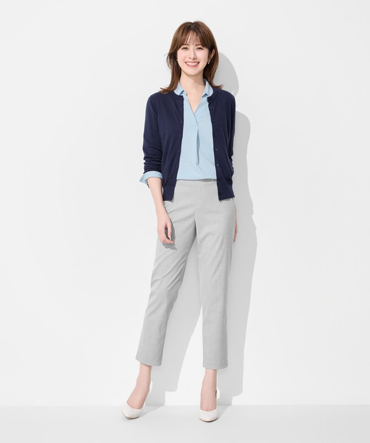 鬆緊腰頭九分褲-女