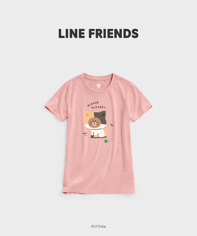 聯名系列T恤-WOMEN：女 · LINE FRIENDS印花T恤-04