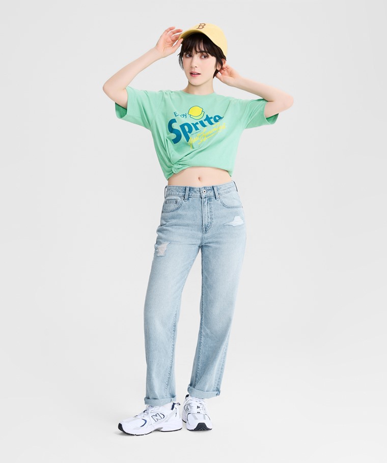 可口可樂寬版印花T恤-11-女