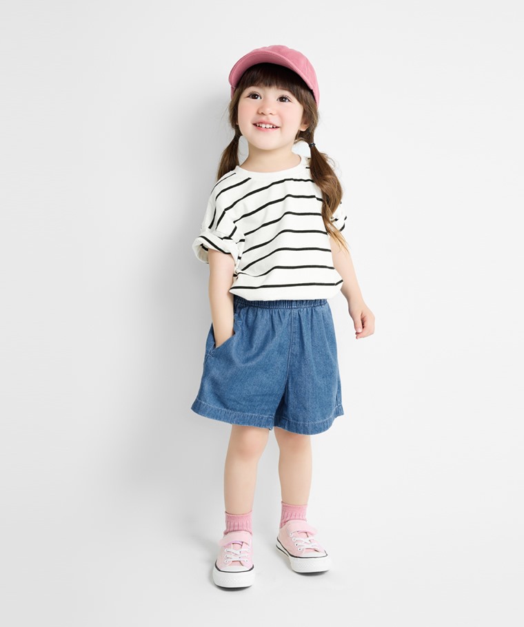 軟牛仔純棉短褲-童