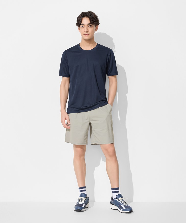 運動精選系列：男 · 吸排圓領T恤,男 · 快乾鬆緊短褲