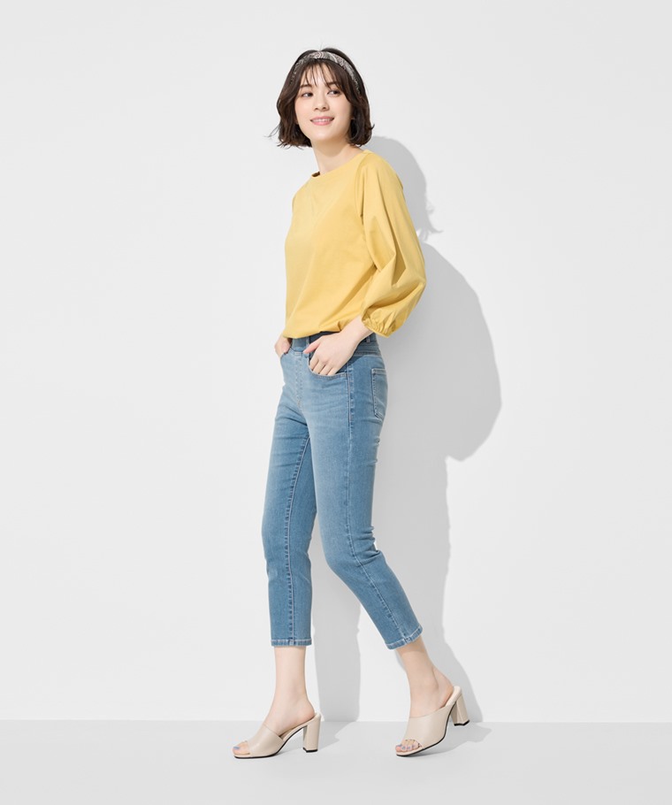 輕量收腹七分牛仔褲-女