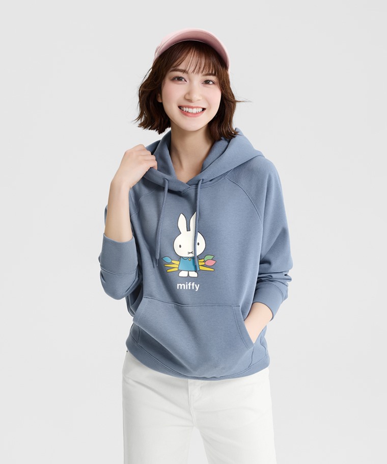 Miffy刷毛印花連帽衫-07-女