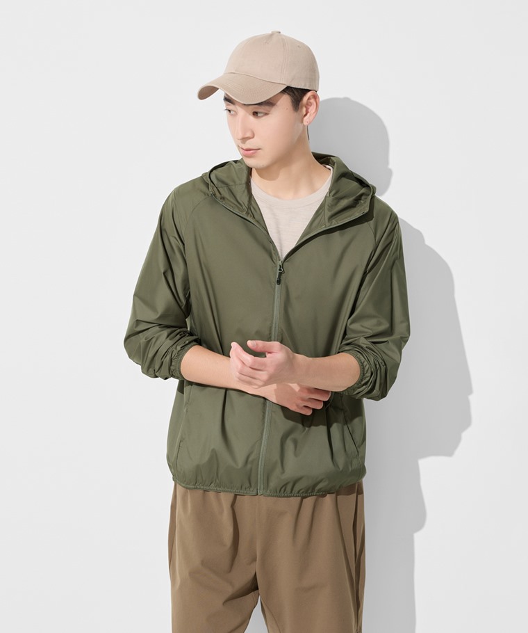 抗UV輕型風衣外套-男