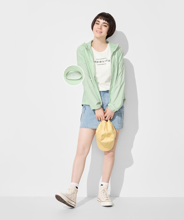 抗UV輕型風衣外套-女