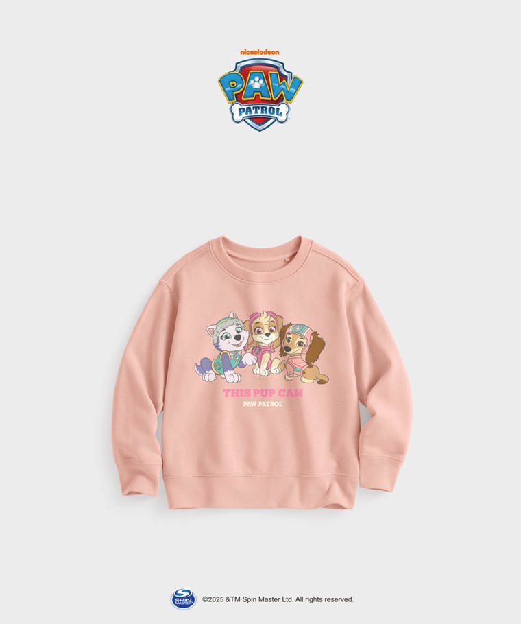 聯名系列T恤-KIDS：童 · 汪汪隊立大功毛圈印花圓領衫-01