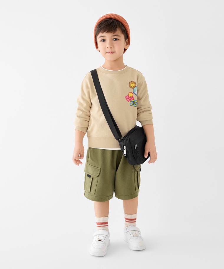 SmileyWorld®毛圈印花圓領衫-08-童