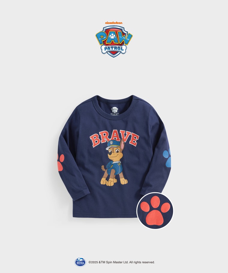 聯名系列T恤-KIDS：童 · 汪汪隊立大功長袖印花T恤-01