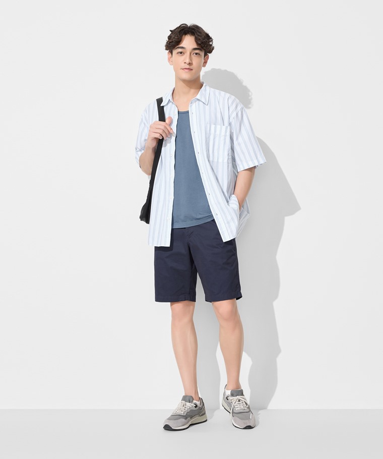 純棉圓領背心-男