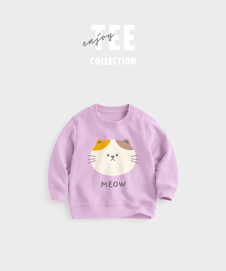 聯名系列T恤-BABY：Baby · 動物毛圈印花圓領衫