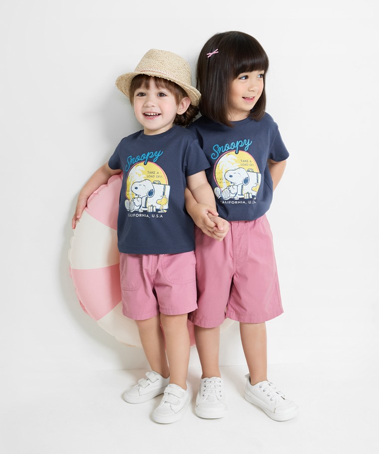 親子/情侶系列：Baby · 史努比系列印花T恤-01,童 · 史努比系列印花T恤-01,童 · 純棉五分褲,Baby · 純棉輕便短褲