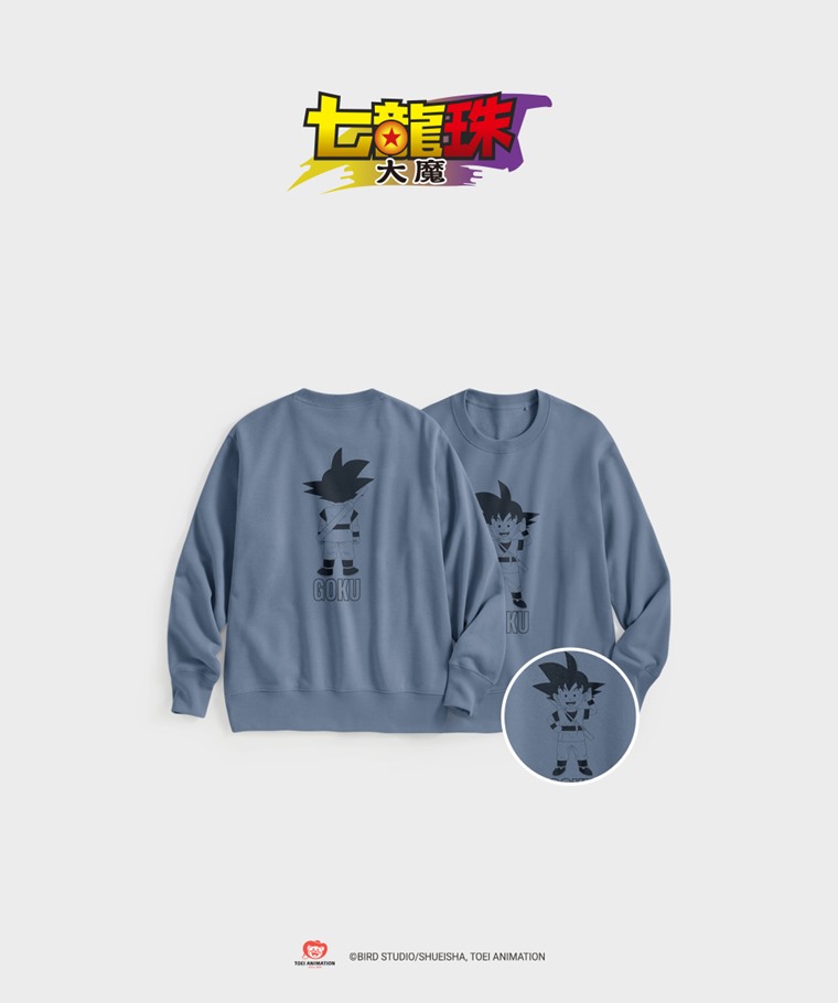 聯名系列T恤-MEN：男 · 七龍珠大魔毛圈印花圓領衫-02