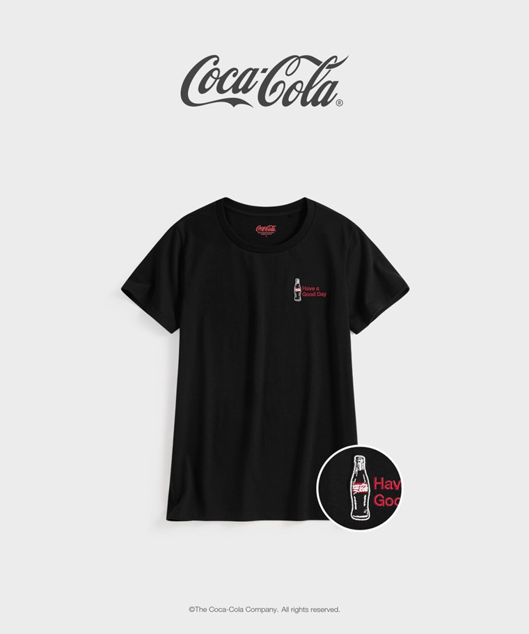 聯名系列T恤-WOMEN：女 · 可口可樂電繡T恤-01