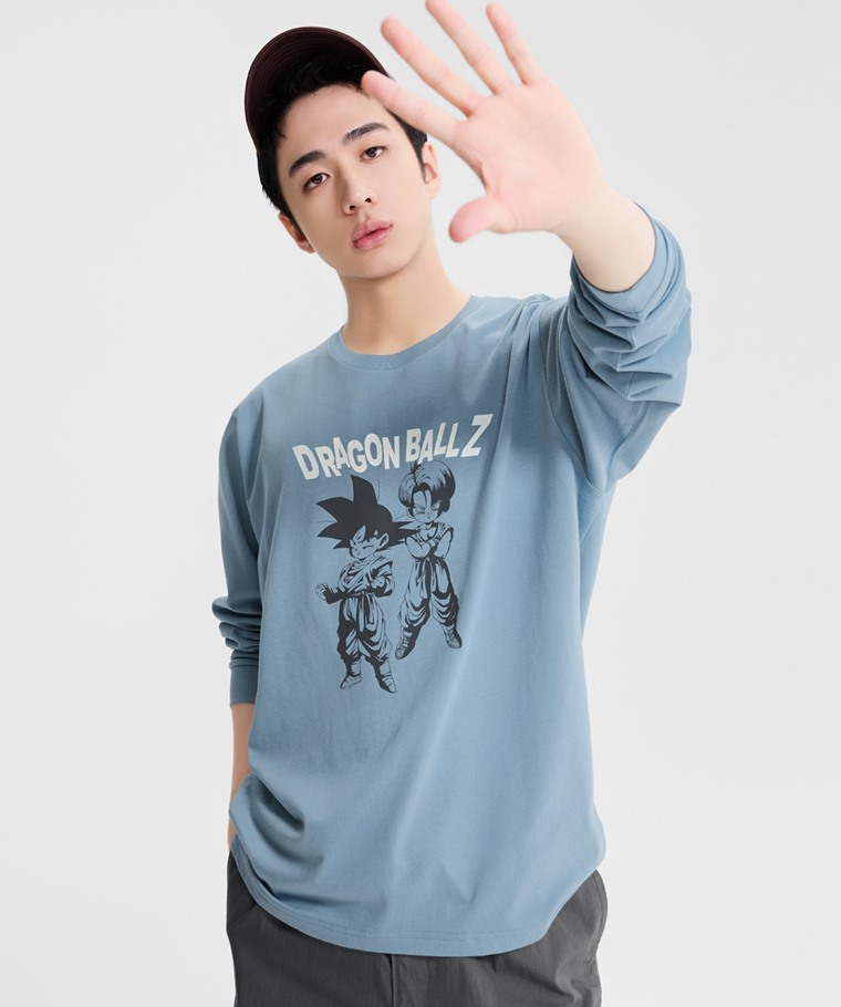 七龍珠Z長袖印花T恤-01-男