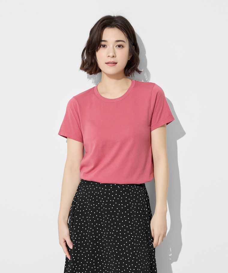 純棉圓領T恤-女