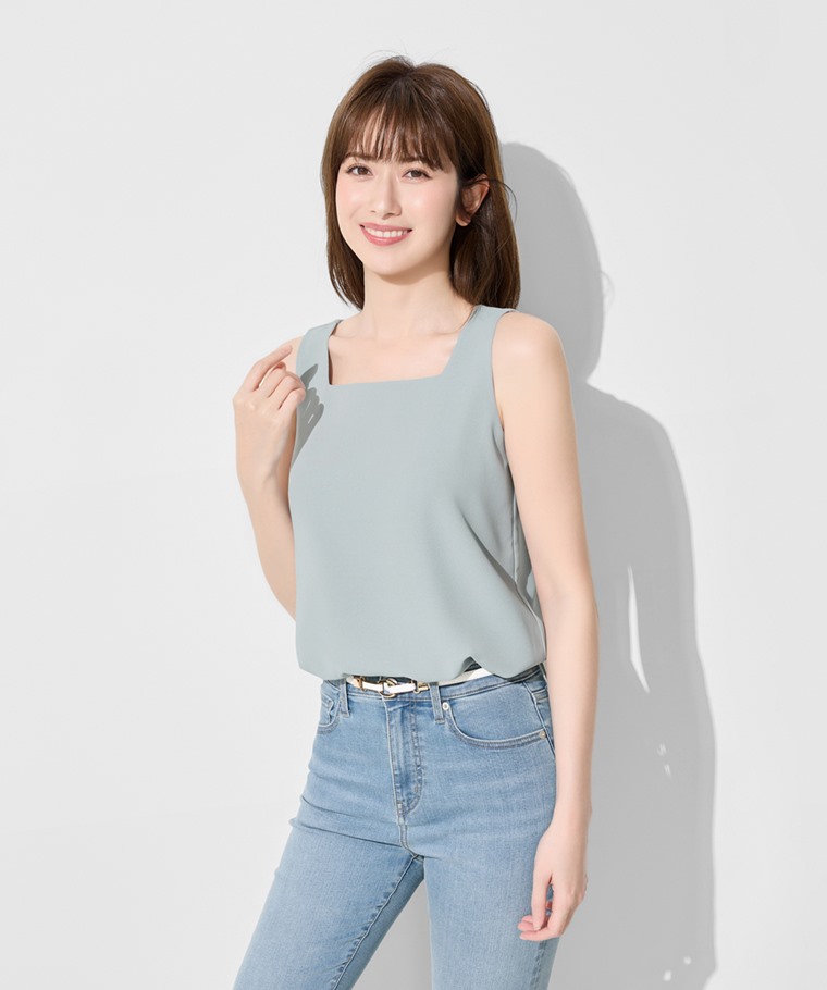 雪紡方領背心-女