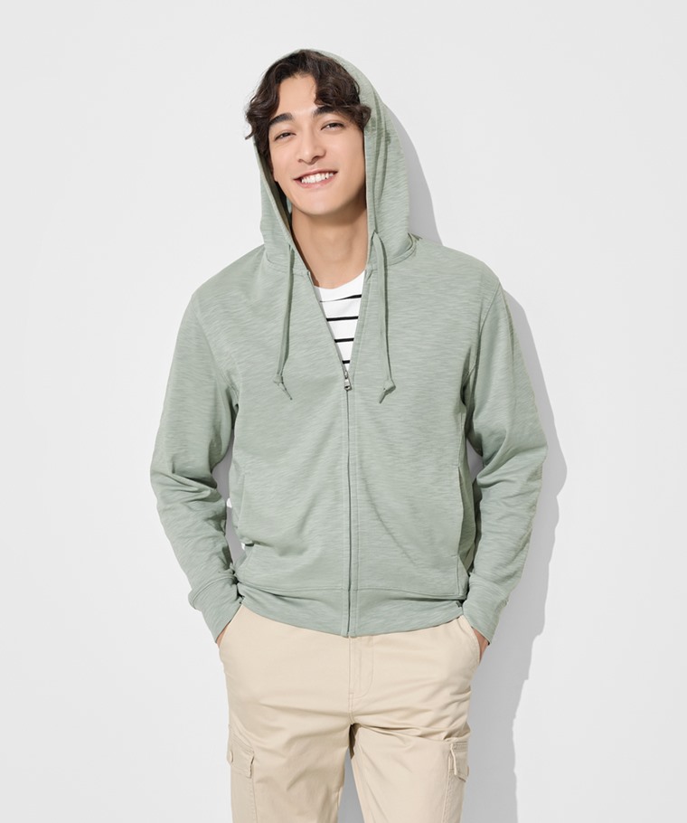 快乾棉抗UV連帽外套-男