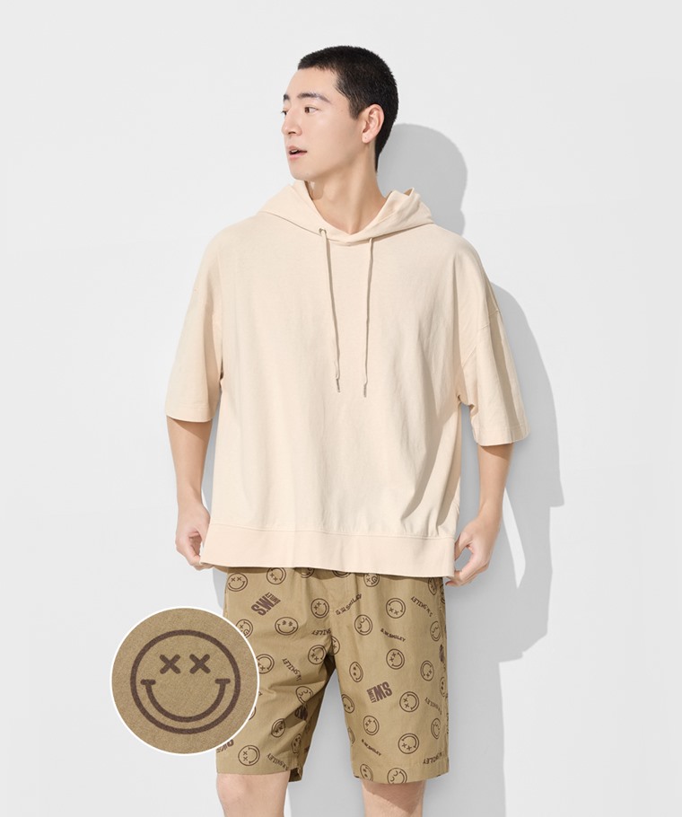 S.W.SMILEY®印花輕便短褲-男