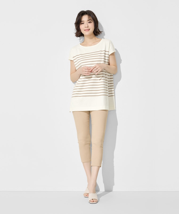 彈力顯瘦七分緊身褲-女