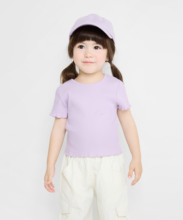 羅紋木耳邊T恤-童