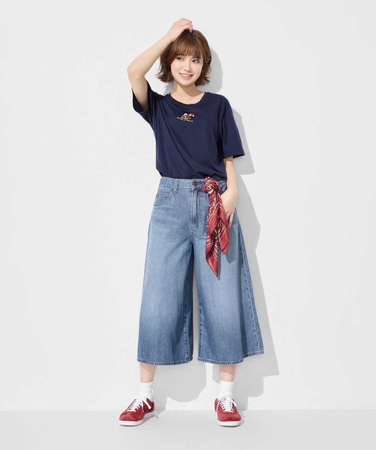 迪士尼系列莫代爾寬版電繡上衣-女