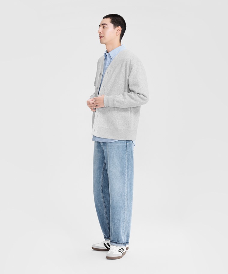 刷毛休閒開襟外套-男