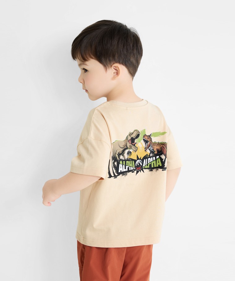 Jurassic World寬版印花T恤-09-童