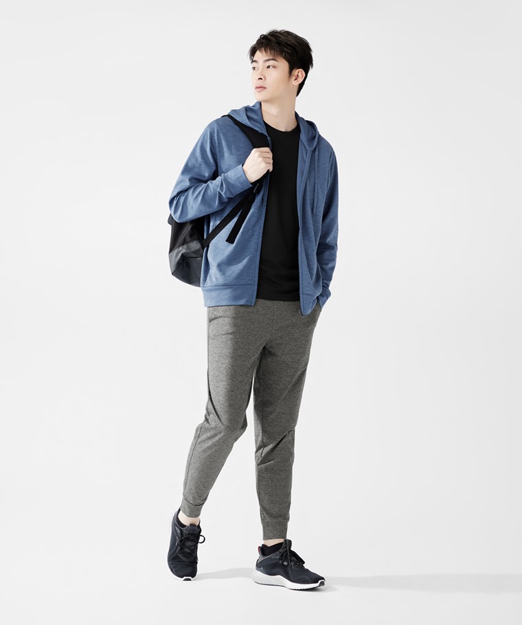 彈性運動束口褲-男