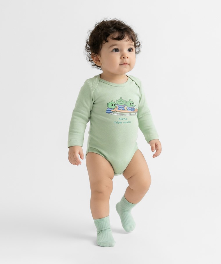 皮克斯系列純棉羅紋印花包臀衣-Baby
