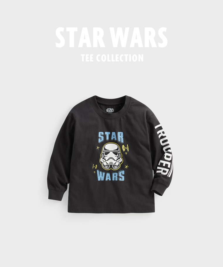 聯名系列T恤-KIDS：童 · STAR WARS系列寬版長袖印花T恤-05