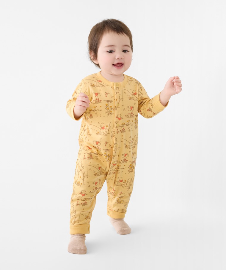 迪士尼系列純棉羅紋印花連身衣-Baby